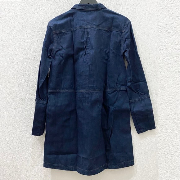FREE PEOPLE Delicate Detail Denim Mini Shirtdress Size XS - Picture 9 of 16